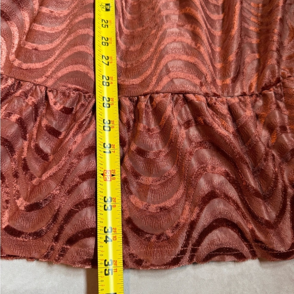 Moon River Velvet Burnout Mini Dress Milkmaid NWT Whimsigoth Ren Faire Women Lg - Picture 13 of 13